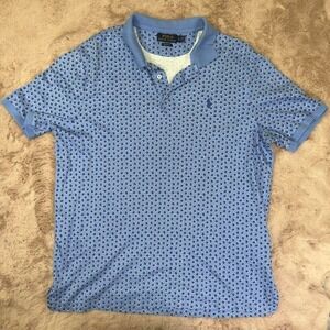 patterned polo shirt by Ralph Lauren, collard shirt, spring clothes, blue polo